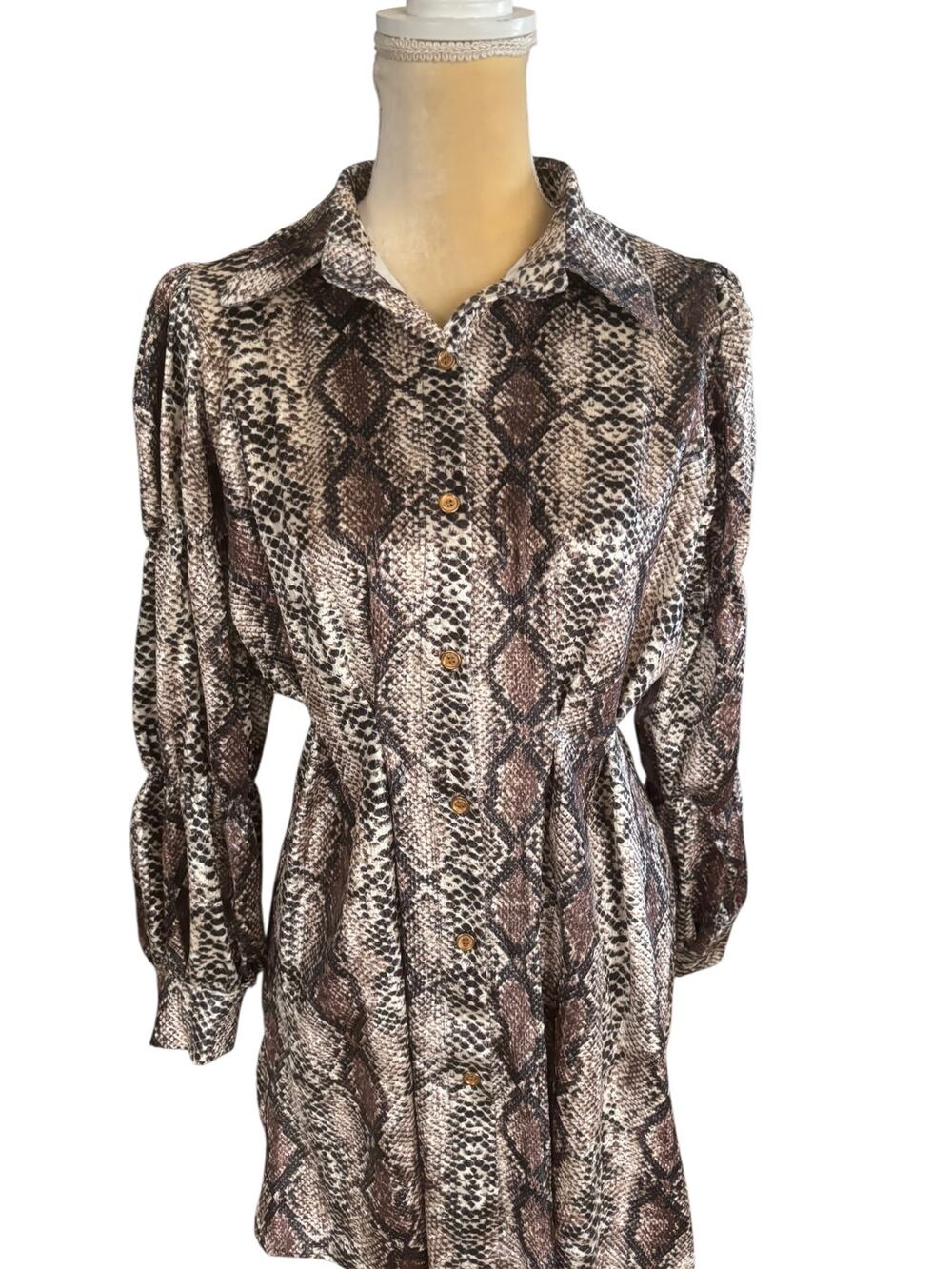 Kate Hewko Animal Print Art to Wear Tunic Top One Size